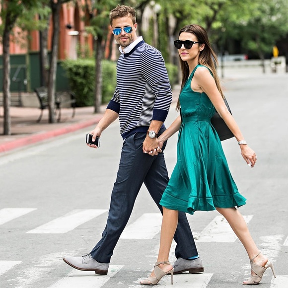 Banana Republic Satin Midi V Dress in cosmic teal - Picture 9 of 9